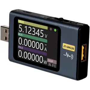 Medidor digital de parâmetros USB avançado (USB-A / USB-C / Micro-USB)