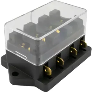 Caixa porta fusíveis para 4x fusíveis 19mm auto