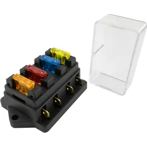 Caixa porta fusíveis para 4x fusíveis 19mm auto
