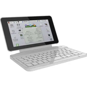 Teclado Bluetooth + suporte Flip Pad para caixa de Raspberry Pi 4 Model B e Touchscreen - Branco