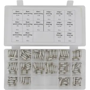 Sortido de 160 fusíveis cerâmicos 5x20mm