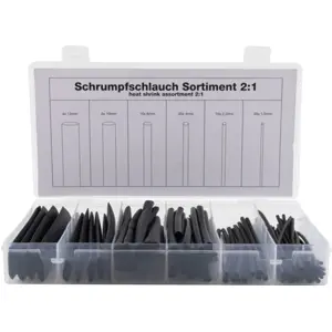 Kit de 80 mangas termoretrácteis 100mm (preto) 2:1