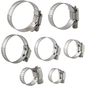 Conjunto de 60 abraçadeiras metálicas de parafuso para mangueira Ø6-44mm