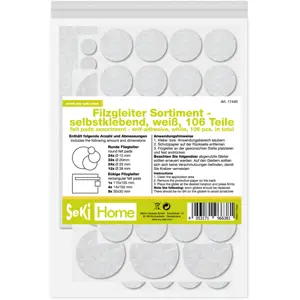 Conjunto de feltros protetores adesivos (106pcs) - branco