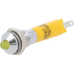 Indicador LED (3mm) 24VDC Ø6mm IP40 - amarelo