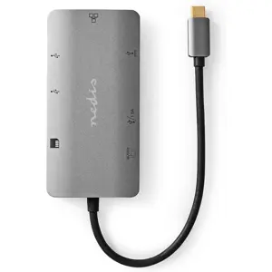 Adaptador/conversor multiport USB-C macho -> 1xHDMI + 3xUSB-A + 1xUSB-C + RJ45 + SD/Micro-SD