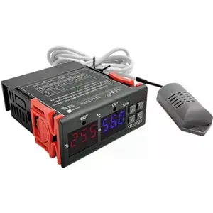 Termostato digital c/ controlador de temperatura e humidade 230V 10A