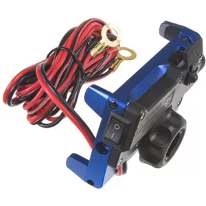 Suporte universal de telemóvel p/ mota em alumínio c/ carregador USB 2.5A