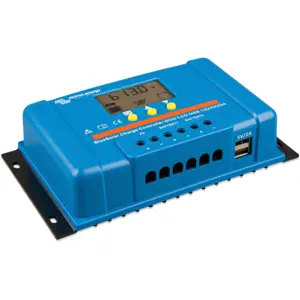 Controlador de carga solar PWM 12/24V 20A c/ 2 saídas de bateria + LCD & USB
