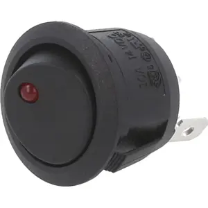 Interruptor basculante 2 posições estáveis - ON-OFF - 14VDC 20A - LED 14VDC vermelho