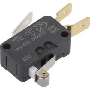 Microswitch com patilha 20.6mm + rodizio SPDT 21A/250VAC ON-(ON)