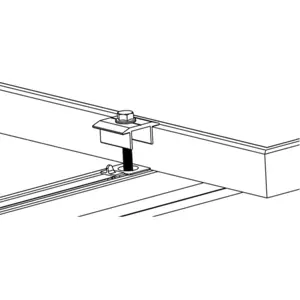 Grampo de fixação simples para montagem de painéis solares 30-35mm