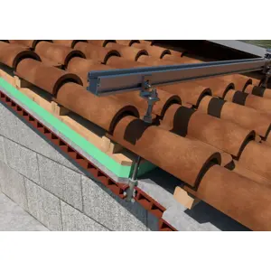 Parafuso de rosca dupla em inox c/ porcas e anilha de vedação (fixação aos telhados) - M10x250mm