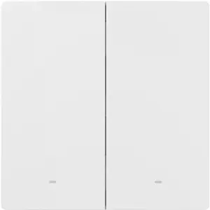 Interruptor duplo (2 Gang) Smart WiFi de encastrar - agrupável - Branco