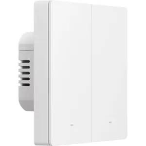 Interruptor duplo (2 Gang) Smart WiFi de encastrar - agrupável - Branco