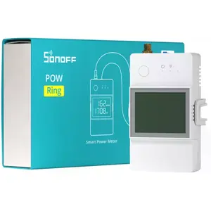 Medidor de energia inteligente p/ calha DIN c/ saída para contactor e antena Wi-Fi