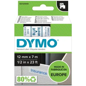 Fita de etiquetar D1 45014 [Azul no branco] - 12mm x 7m