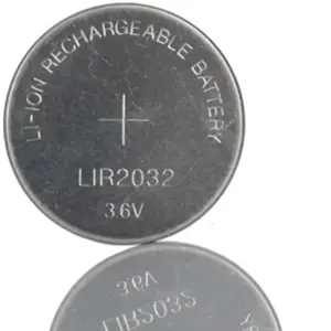 Bateria botão recarregável LiIon LIR2032 3.6V 40mAh