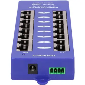 Inyector PoE pasivo de 8 puertos Gigabit (10/100/1000Mbps)