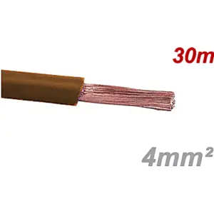 Fio elétrico multifilar V 4mm² Castanho - H07V-K [rolo 30m]