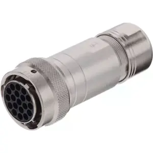 Ficha circular industrial RT360 (size 16) p/ cabo - 19 pinos fêmea (c/ terminais)