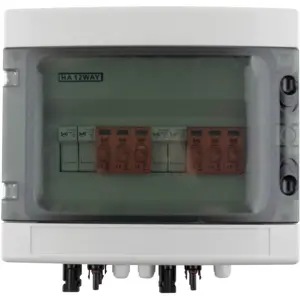 Caixa combinadora para sistemas fotovoltaicos IP65 - DC - T2 1000V - 12M - 2 String