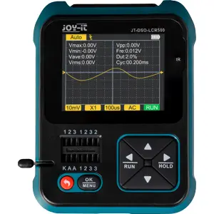 Osciloscópio Digital e Testador Multifuncional (c/ bateria 1500 mAh e USB-C)