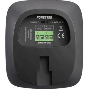 Coluna de parede para instalação de linha de 100V/8Ω 6.5'' 20W (12W RMS) - preto