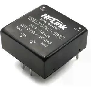 Conversor DC-DC galvanicamente isolado 12VDC (9~18V) -> 5VDC 1000mA 5W (saída regulada)