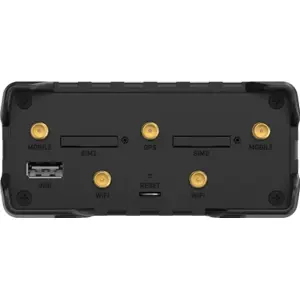 Router industrial 4G LTE Cat4 Dual-SIM c/ 4 x portas Ethernet + WiFi + USB + I/O digital + RS232 + RS485