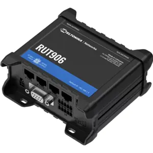 Router industrial 4G LTE Cat4 Dual-SIM c/ 4 x portas Ethernet + WiFi + USB + I/O digital + RS232 + RS485