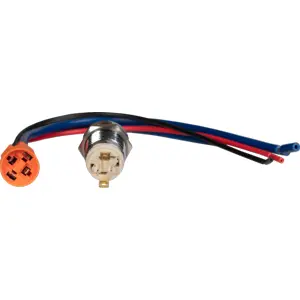 Interruptor de pressão anti-vandalismo SPDT ON-ON 250V/20A - Ø12mm c/ LED vermelho (5-24Vdc)