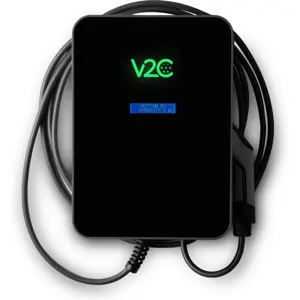 Carregador para carro elétrico (Wallbox) de 7,4kW monofásico c/ cabo T2 5m + Detetor Fugas DC