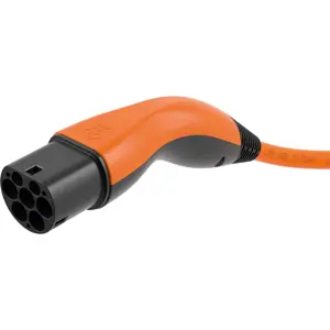 Cabo de carregamento trifásico para carro elétrico - Tipo2 20A (11kW) - IP55 - 5m Laranja
