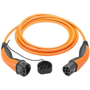 Cabo de carregamento monofásico para carro elétrico - Tipo2 32A (7.4kW) - IP55 - 7m Laranja