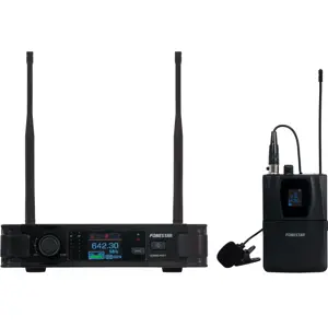 Sistema profesional de micrófono de solapa inalámbrico + receptor UHF (ID Pilot + Diversity)