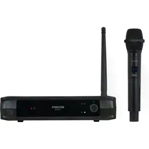 Sistema de microfone de mão sem fios + receptor UHF