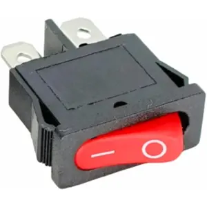 Interruptor basculante mini 2 posições estáveis - ON-OFF - 250VAC 6A (2 pinos) - vermelho