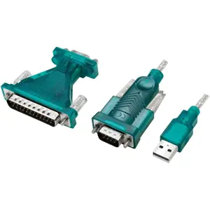 Conversor USB ➝ Serial DB9 (RS232) c/ cabo 1.3m + Adaptador DB9-DB25