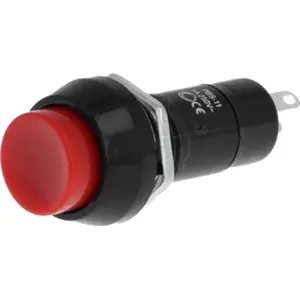 Botão interruptor de pressão unipolar SPST OFF-(ON) 250VAC 1A Vermelho
