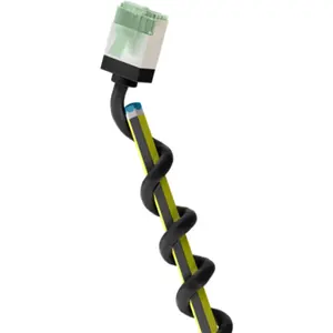 Cabo de rede RJ45 CAT8.1 U/FTP 3m - Slim Ø3.8mm - preto