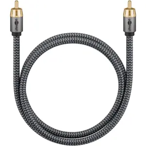 Cabo RCA macho - RCA macho c/ revestimento têxtil [Gold Plated] - 2m