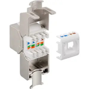 Keystone RJ45 Cat8.1 fêmea Toolless STP Blindado 2000MHz