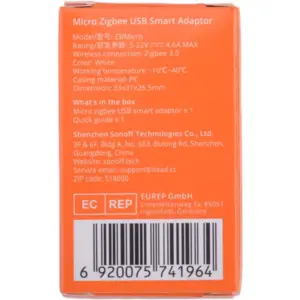 Adaptador USB 5V inteligente sin cable Zigbee