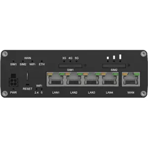 Router industrial 5G Dual-SIM c/ 5 x portas Gigabit Ethernet + WiFi 6