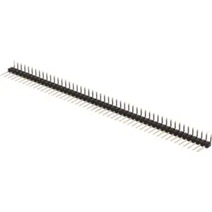Barra de 50 pinos (1x50) macho 2.54mm anular 90º para PCB