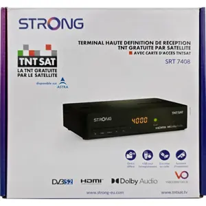 Receptor de satélite digital TNT SAT de canais franceses HD [12Vdc] (c/ cartão 4 anos)