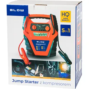 Arrancador de Carro (Jump Starter) 5-em-1 [carregador de bateria 12V + Compressor + Lanterna + Powerbank ] 20.0000mAh