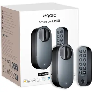 Fechadura inteligente sem fios Bluetooth c/ Matter over Thread + teclado numérico - Preto
