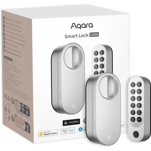 Fechadura inteligente sem fios Bluetooth c/ Matter over Thread + teclado numérico - Cinzento